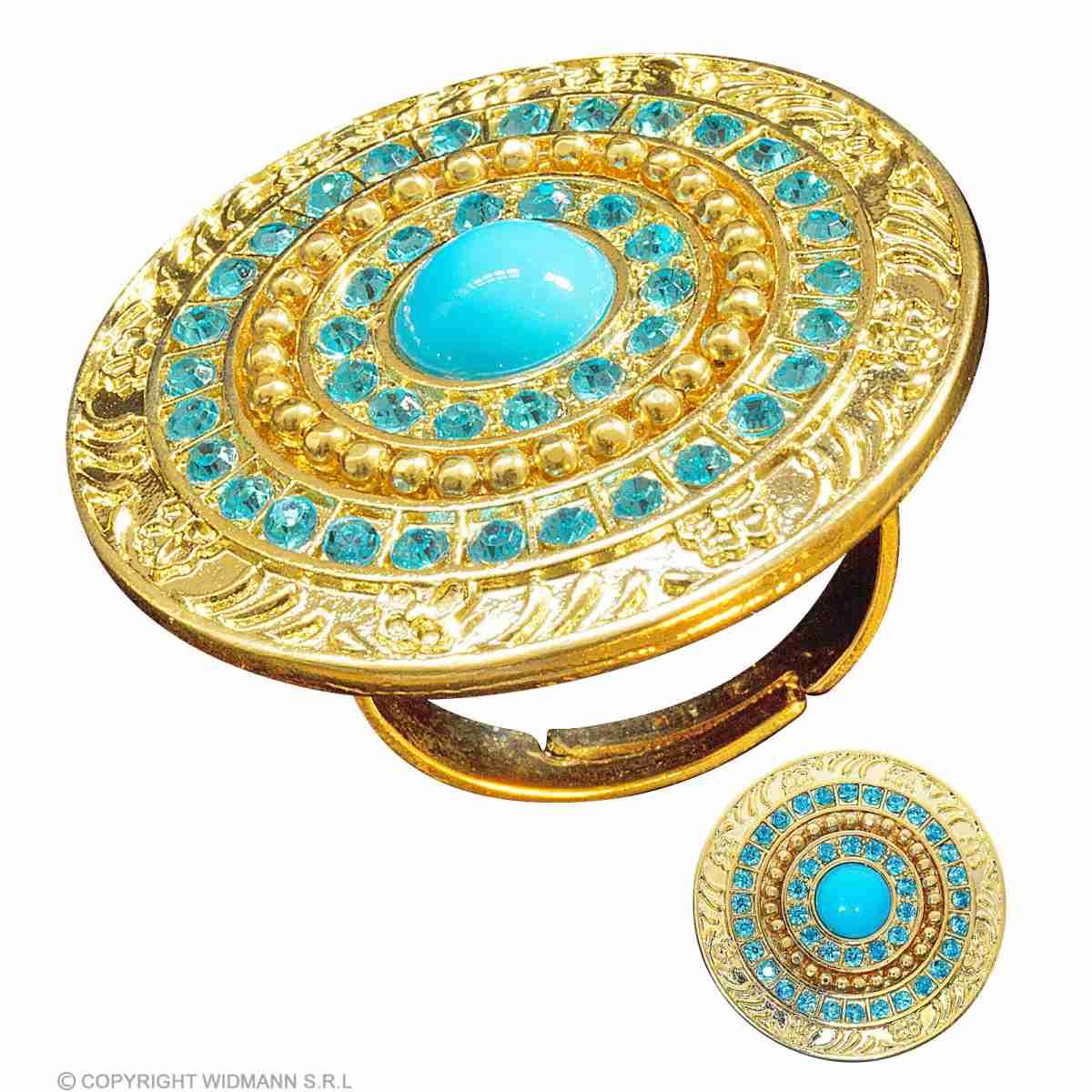 Anello Metallo Oro Con Pietre Azzurre |Widmann