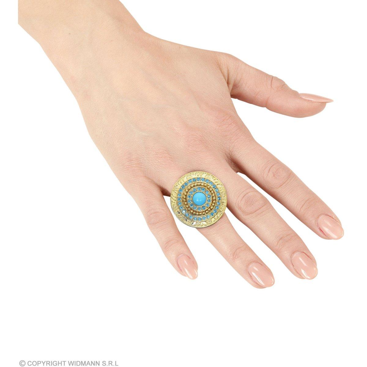 Anello Metallo Oro Con Pietre Azzurre |Widmann
