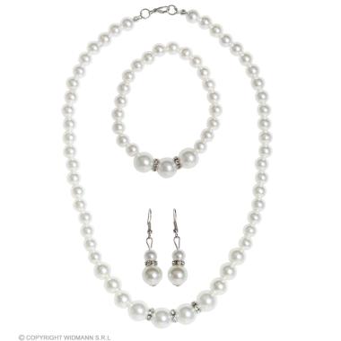 Collana Perle Bianche Con Orecchini |Widmann