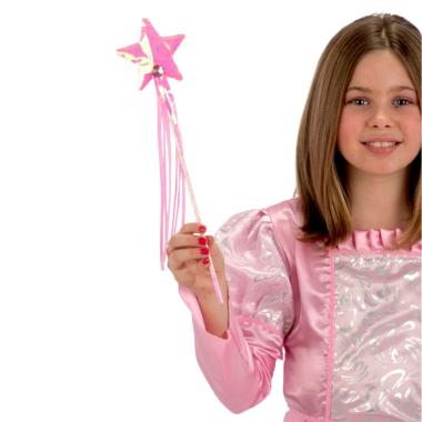 Bacchetta Fata Rosa Con Frange |Carnival Toys