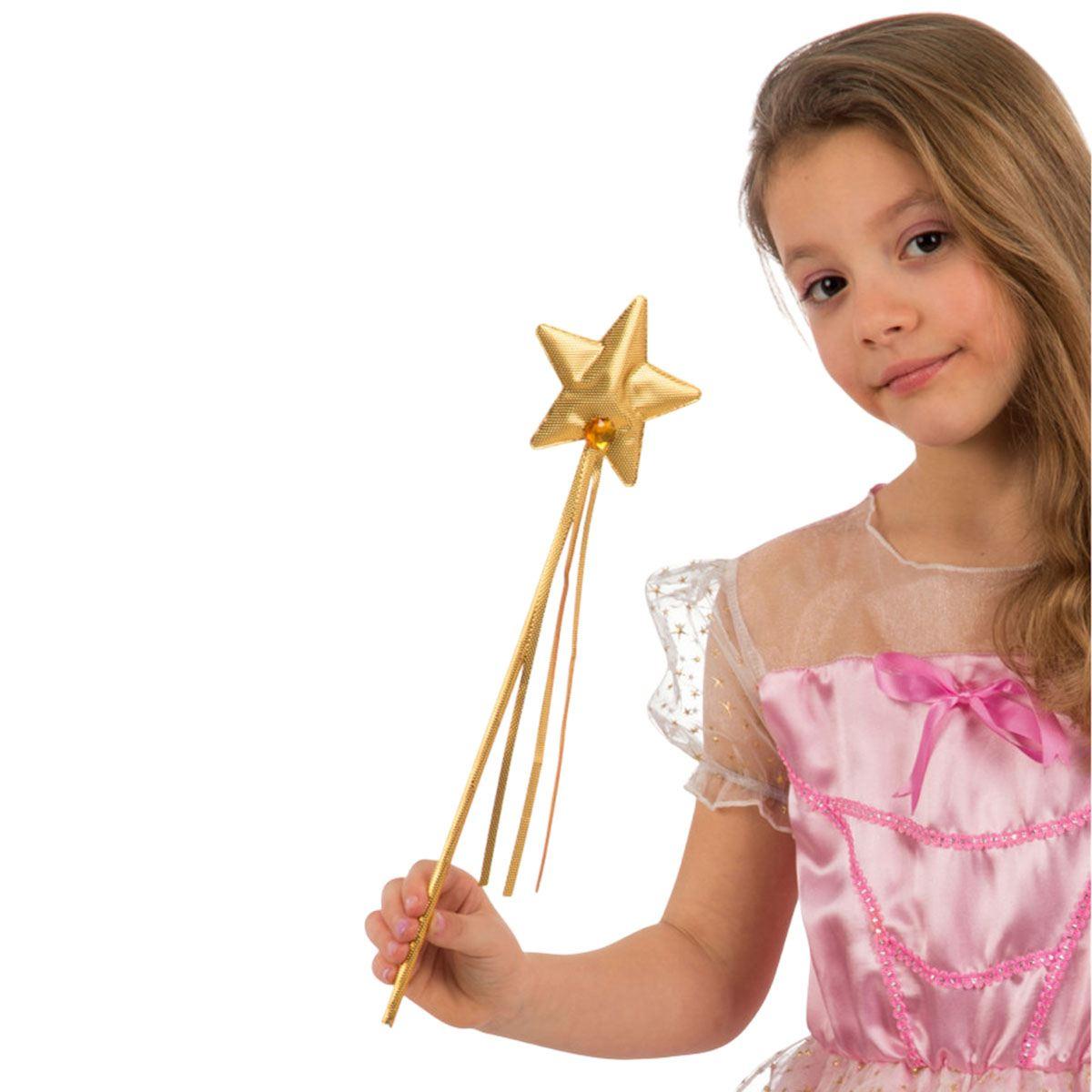 Bacchetta Fata Oro Con Frange |Carnival Toys