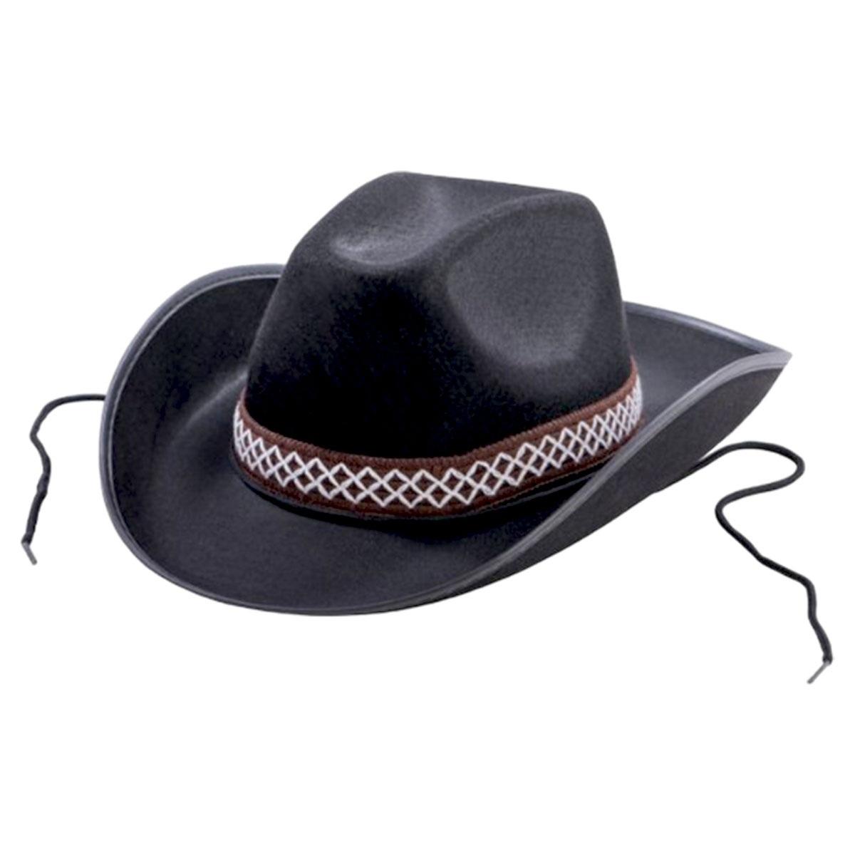 Cappello Cowboy Nero In Feltro T59 |Carnival Toys