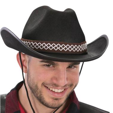 Cappello Cowboy Nero In Feltro T59 |Carnival Toys