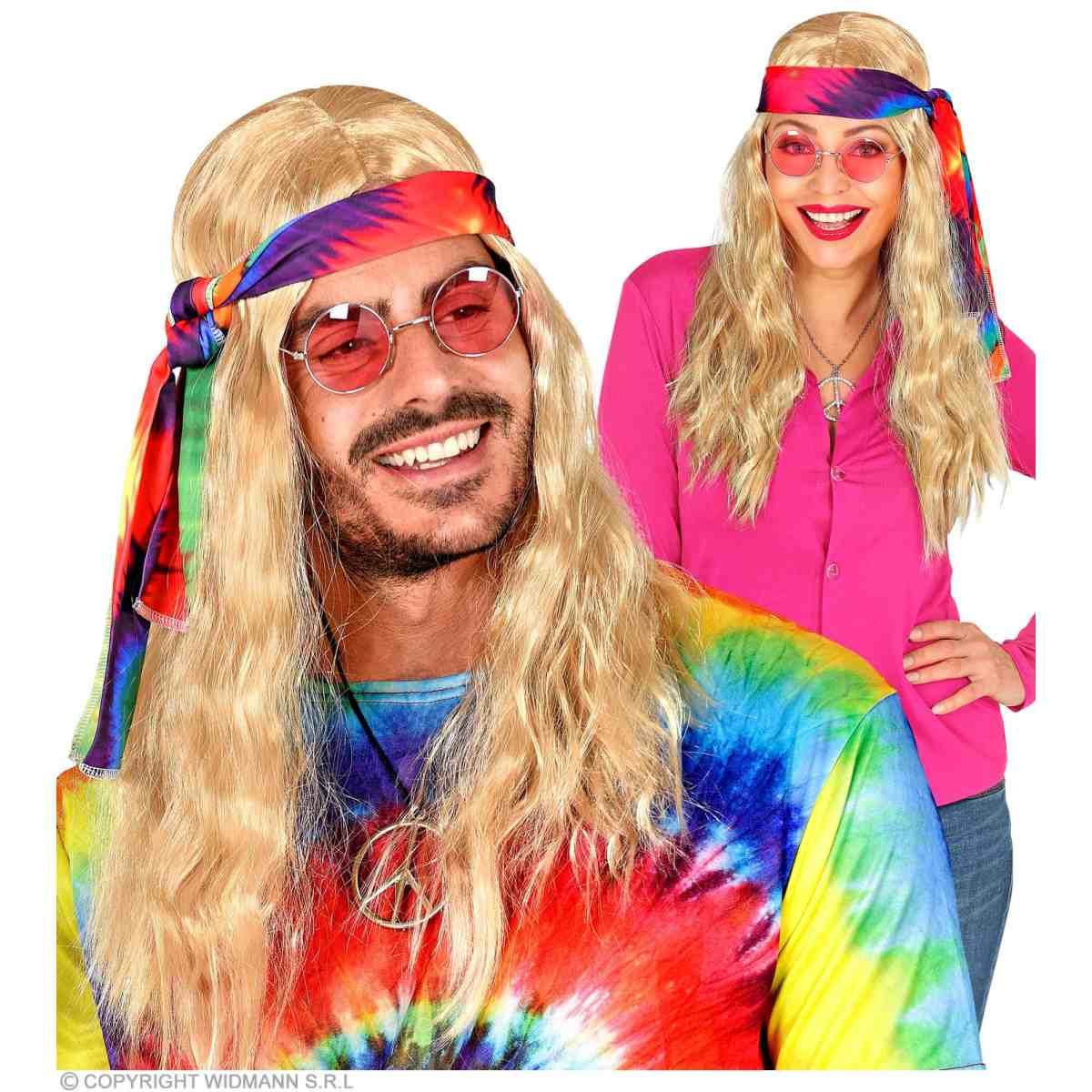 Parrucca Bionda Hippie Con Fascia |Widmann