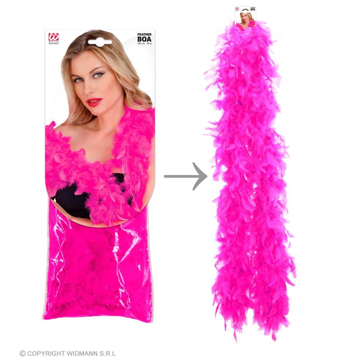 Boa Di Piume Extra Lusso cm.180 Gr.80 Rosa Fucsia |Widmann