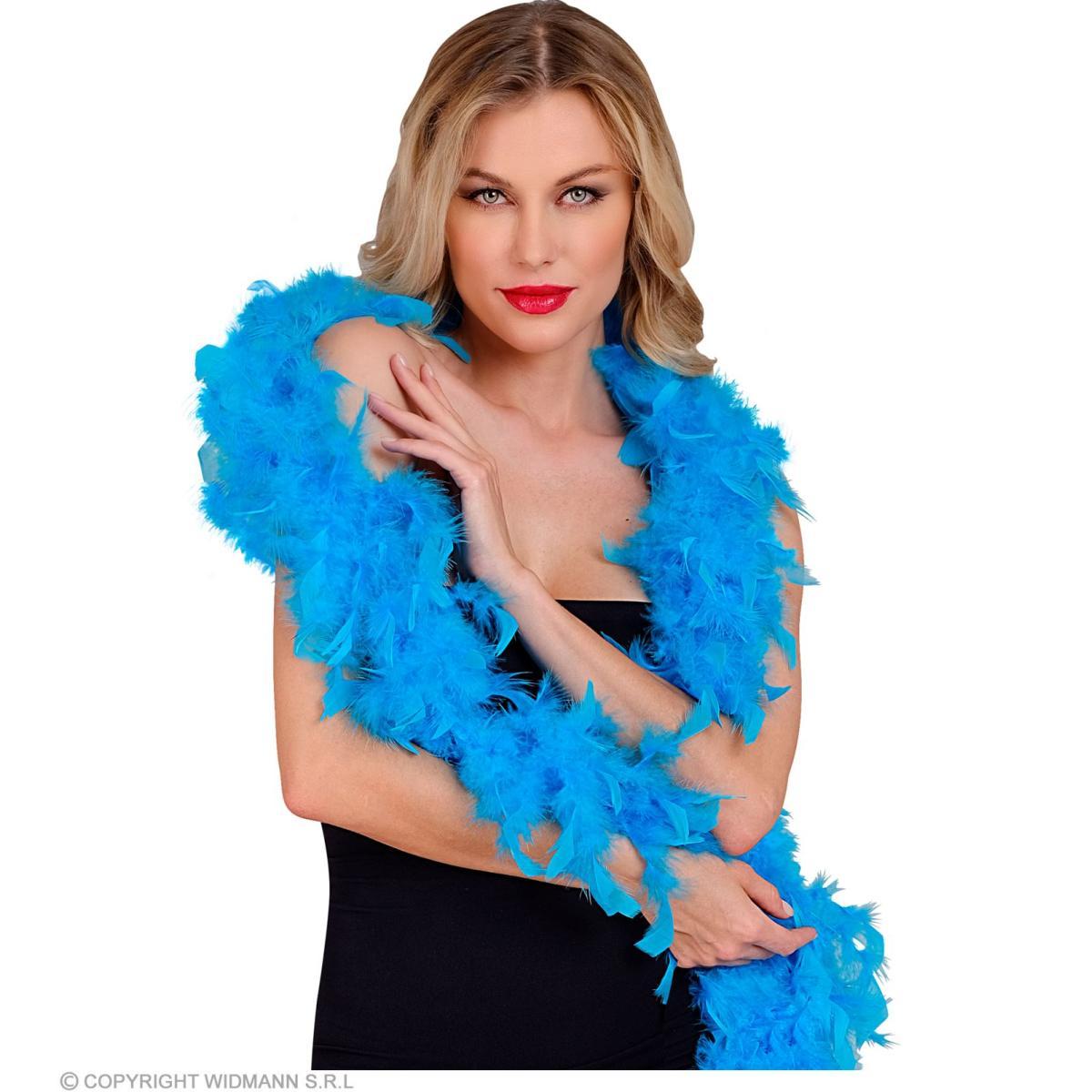 Boa Di Piume Extra Lusso cm.180 Gr.80 Azzurro |Widmann