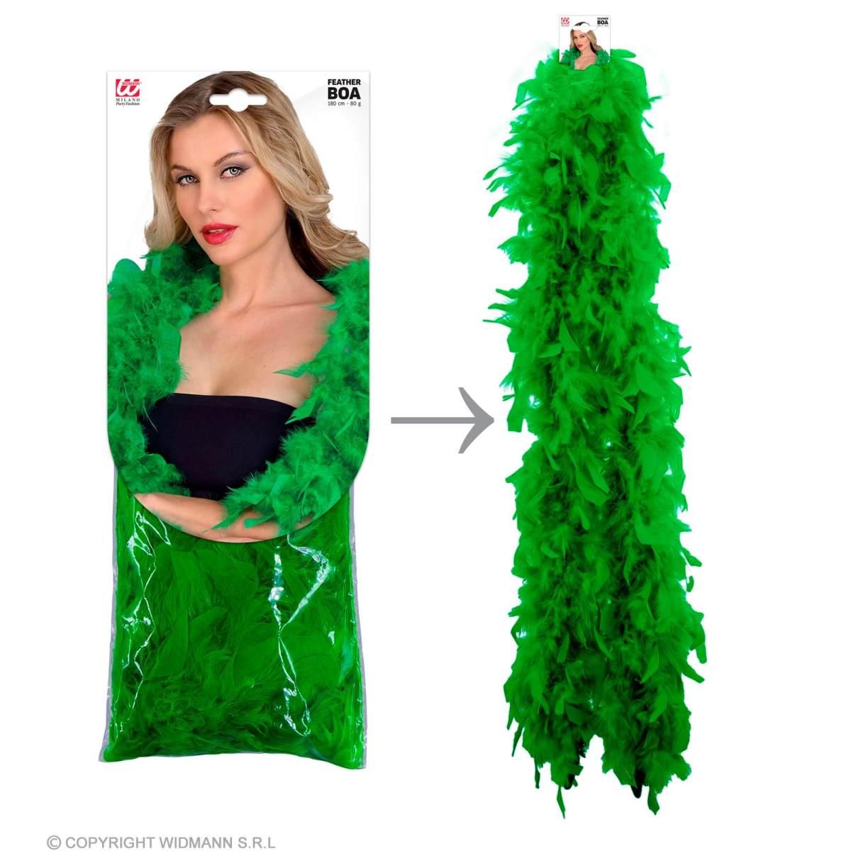 Boa Di Piume Extra Lusso cm.180 Gr.80 Verde |Widmann