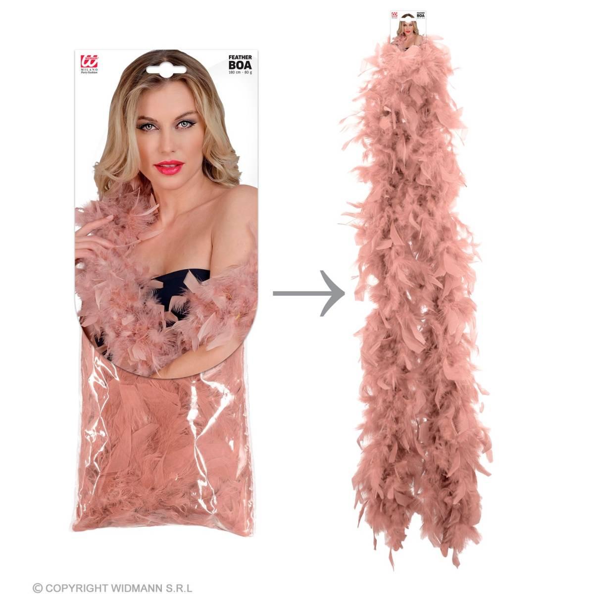 Boa Di Piume Extra Lusso cm.180 Gr.80 Rosa Antico |Widmann