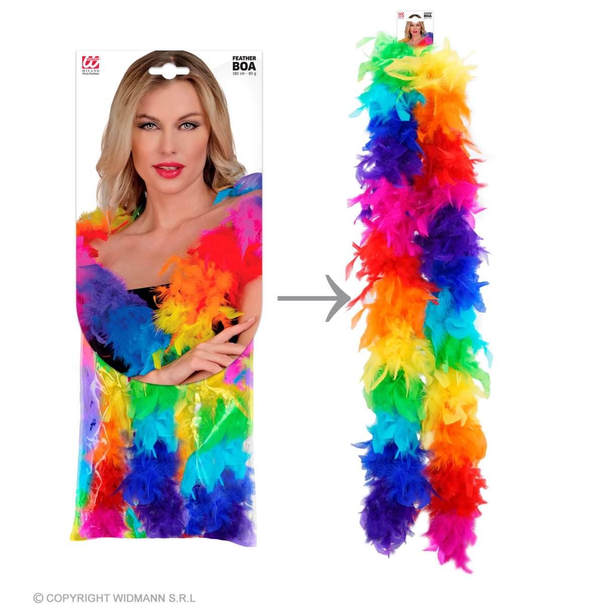 Boa Di Piume cm.180 Gr.80 Arcobaleno |Widmann