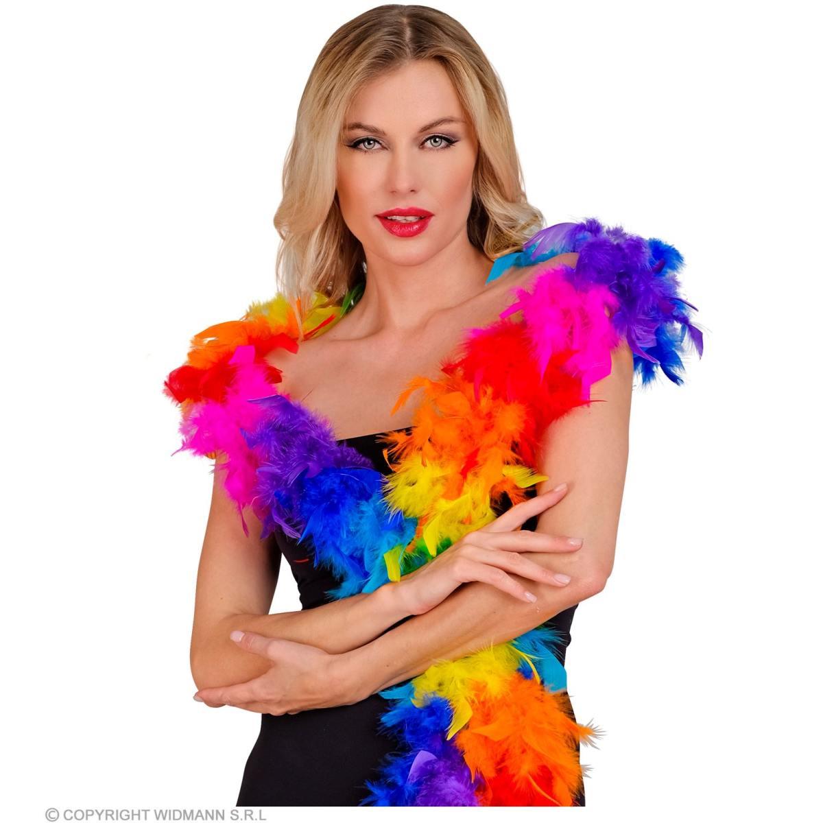 Boa Di Piume cm.180 Gr.80 Arcobaleno |Widmann