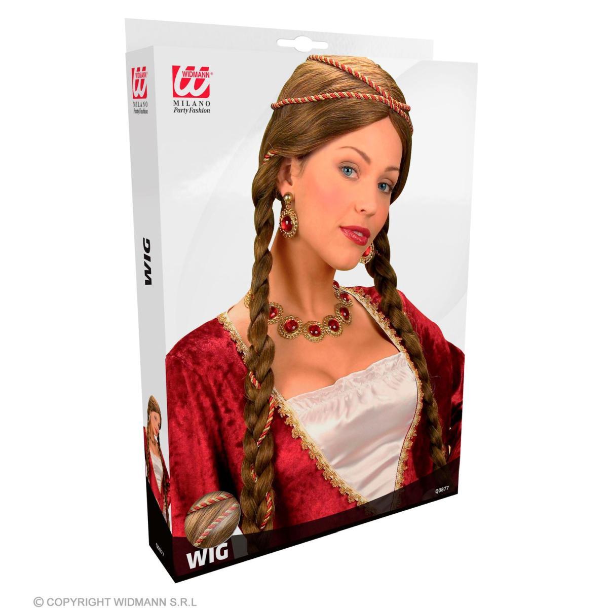 Parrucca Medievale Con Trecce |Widmann