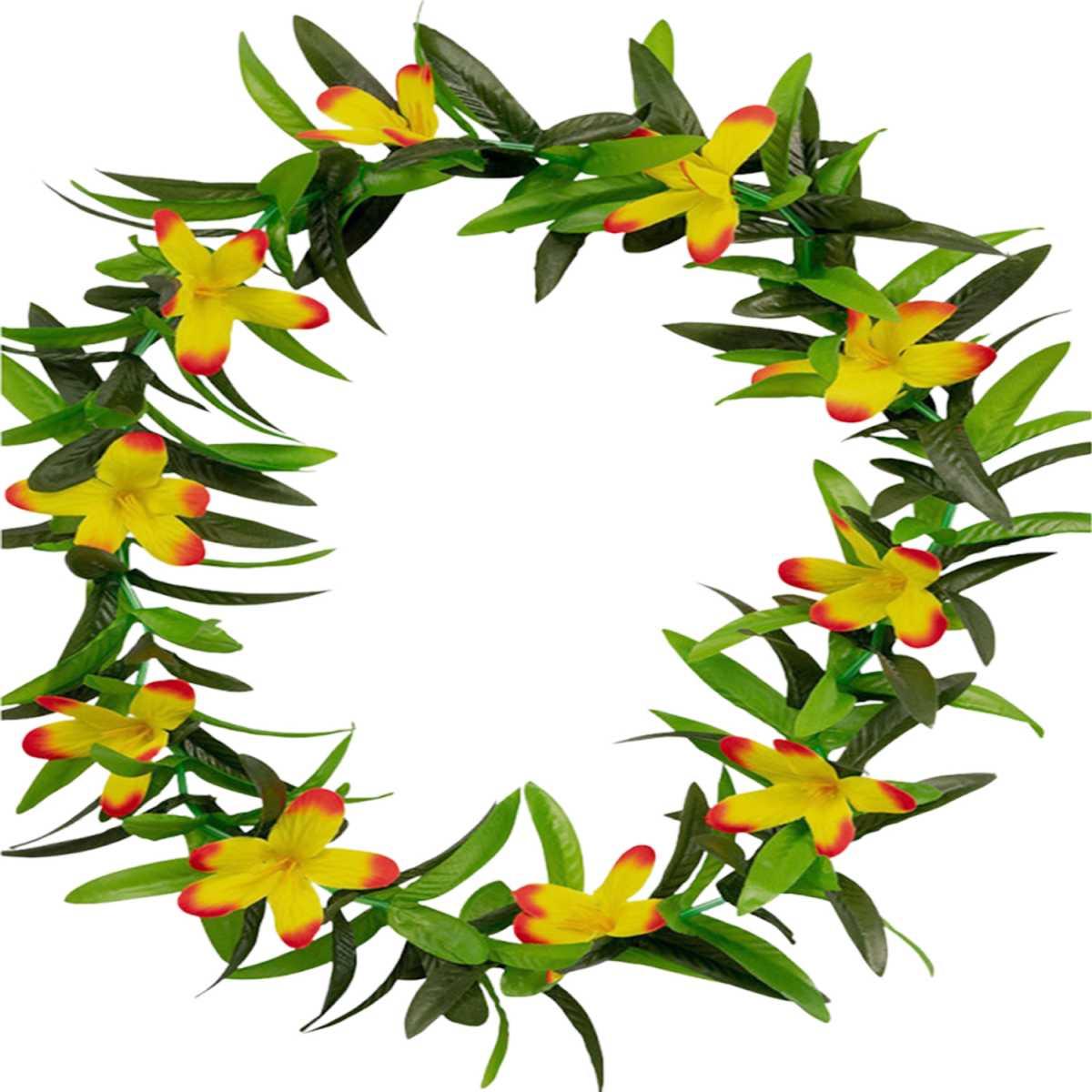 Collana Hawaii Fiori Multicolor In Tessuto |Carnival Toys
