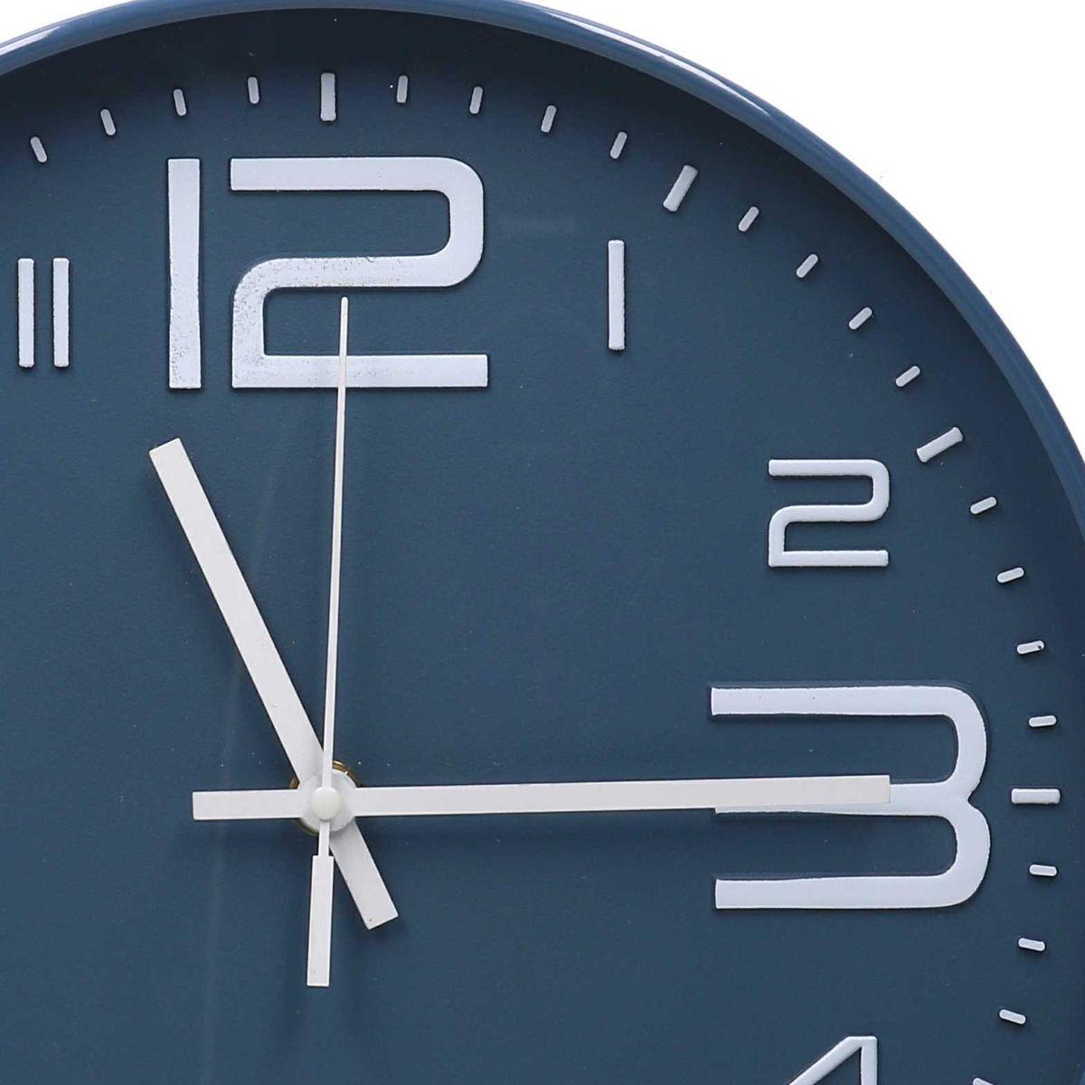 Orologio a Parete cm.Ø30 Plastica Blu Tondo | Vacchetti