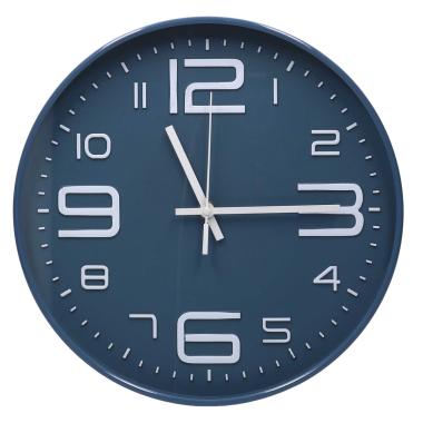 Orologio a Parete cm.Ø30 Plastica Blu Tondo | Vacchetti