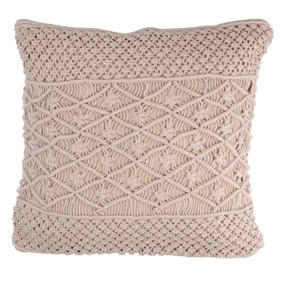 Fodera Cuscino Macramè Bianco cm.45x45 | Vacchetti