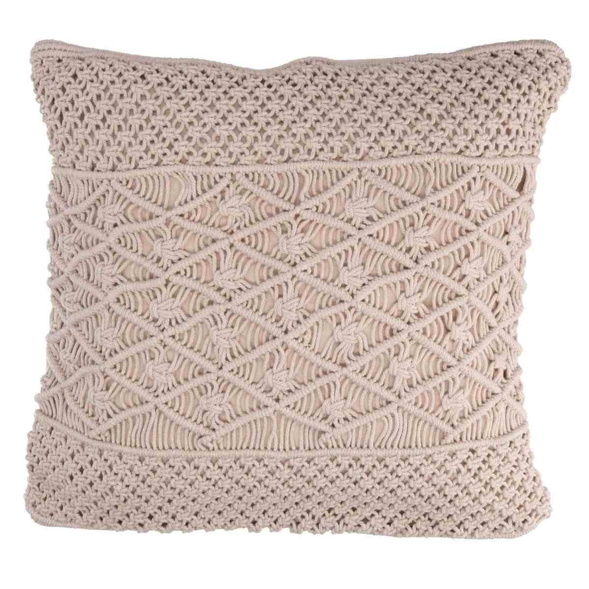 Fodera Cuscino Macramè Bianco cm.45x45 | Vacchetti