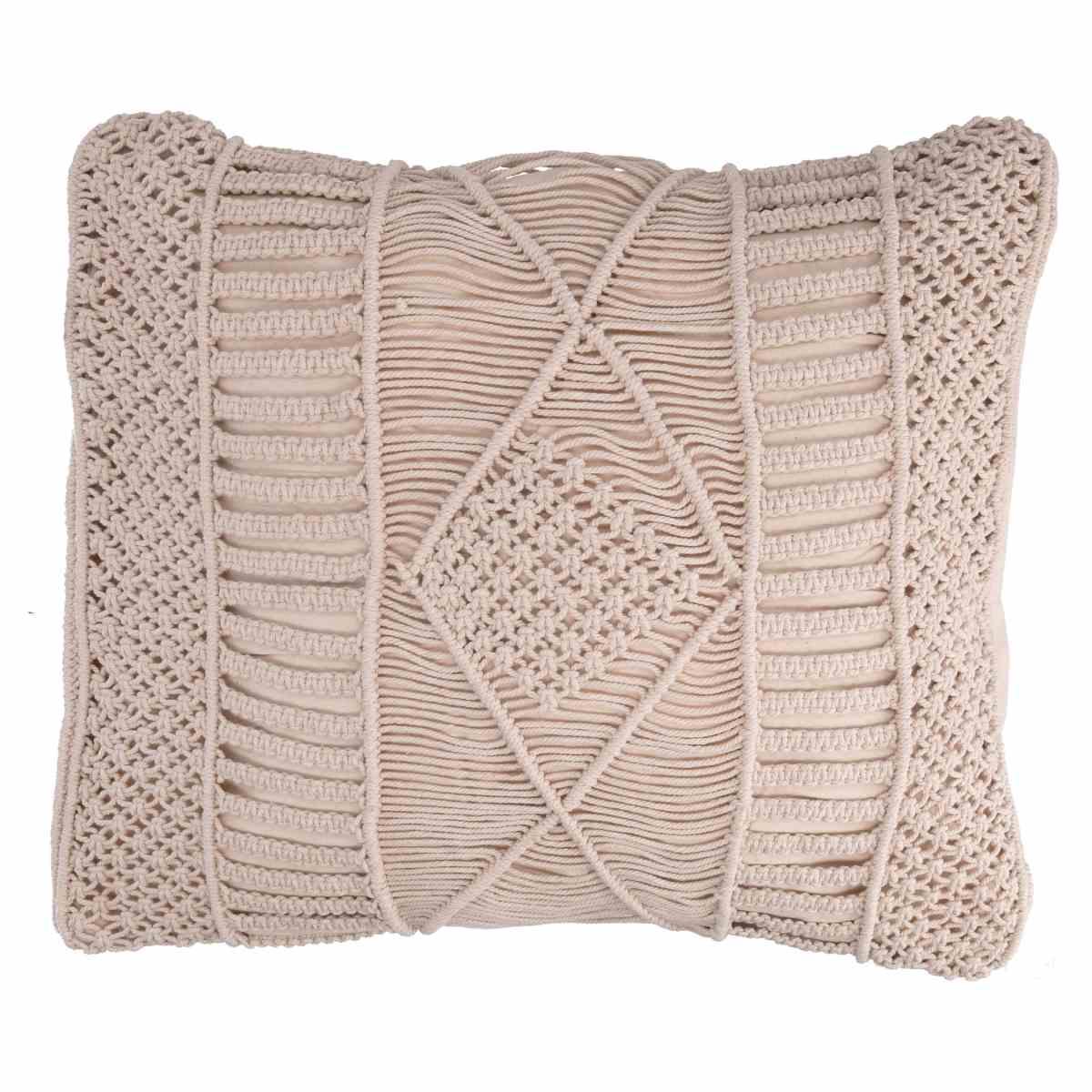 Fodera Cuscino Macramè Bianco cm.45x45 | Vacchetti
