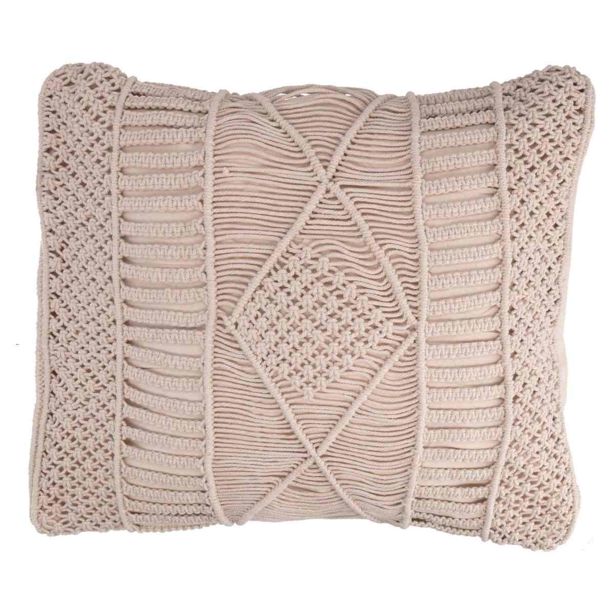 Fodera Cuscino Macramè Bianco cm.45x45 | Vacchetti