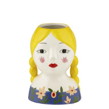 Vaso Ceramica Girl Isotta Bionda cm.10x9x14 |Montemaggi