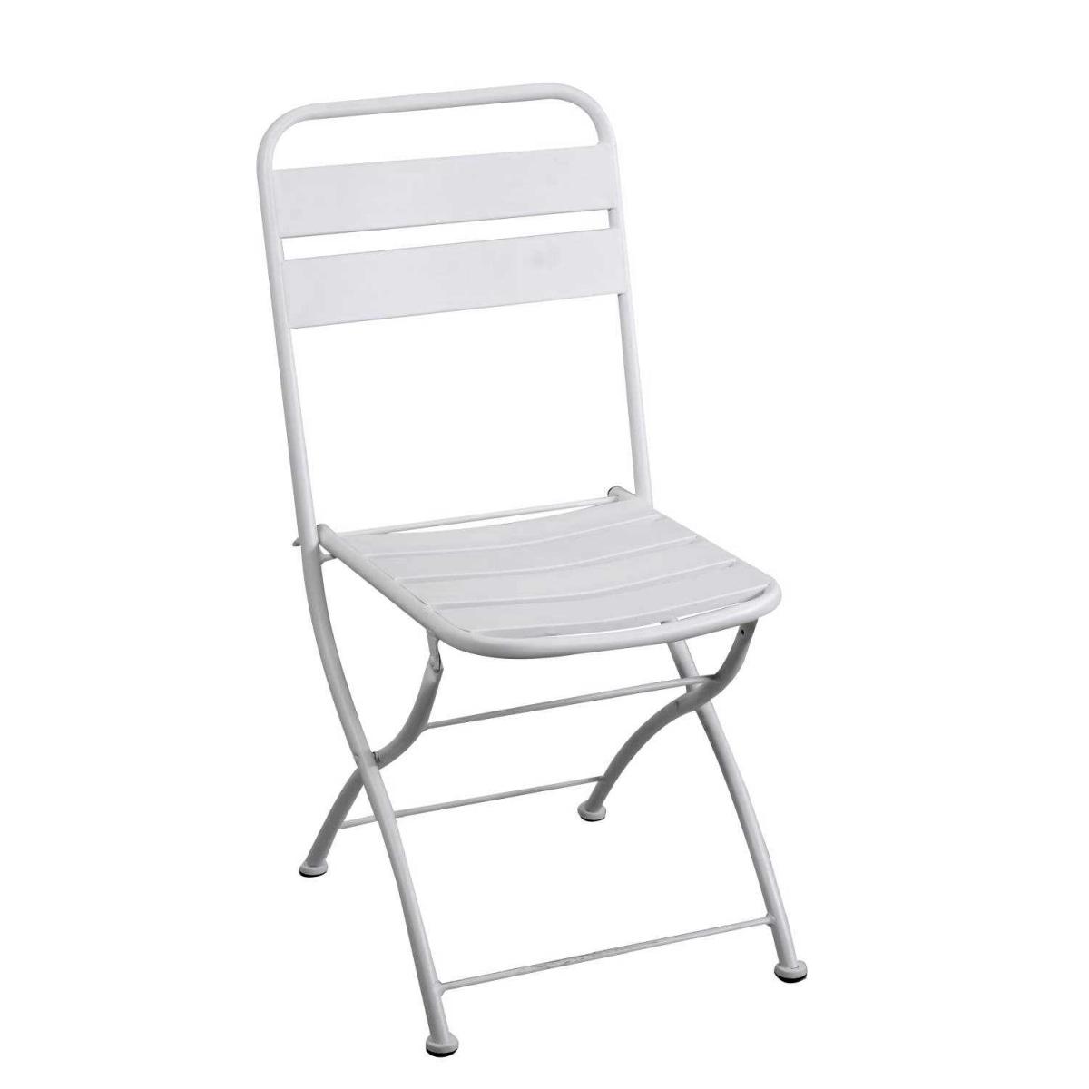 Sedia Metallo Rovigo Pieghevole Bianco cm.44X53H45/86 | Vacchetti