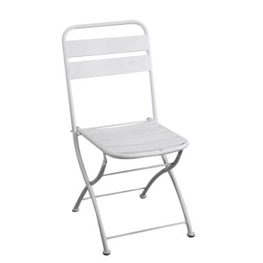 Sedia Metallo Rovigo Pieghevole Bianco cm.44X53H45/86 | Vacchetti