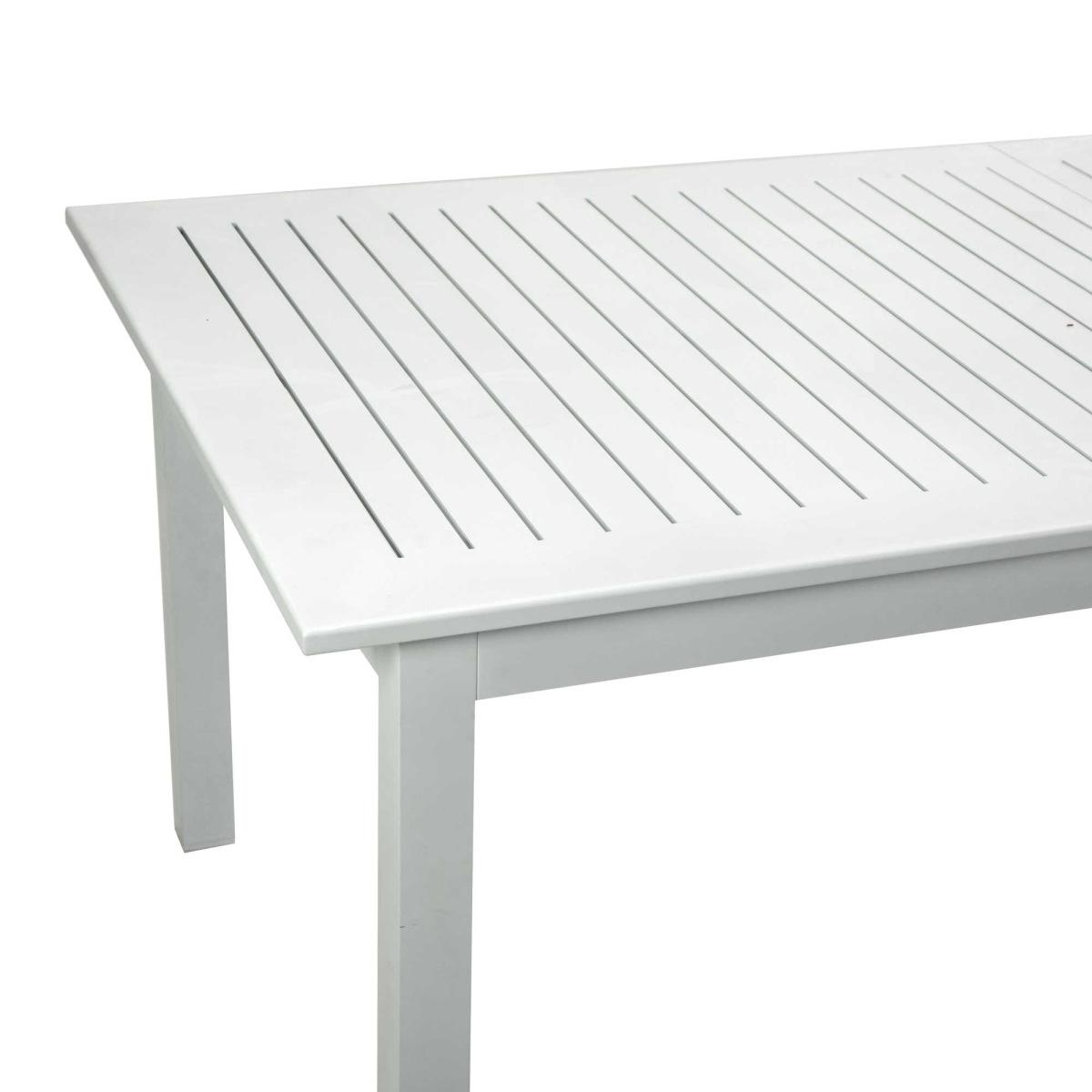 Tavolo Alluminio Monterey Allungabile Bianco cm.150/210X89H75 | Vacchetti