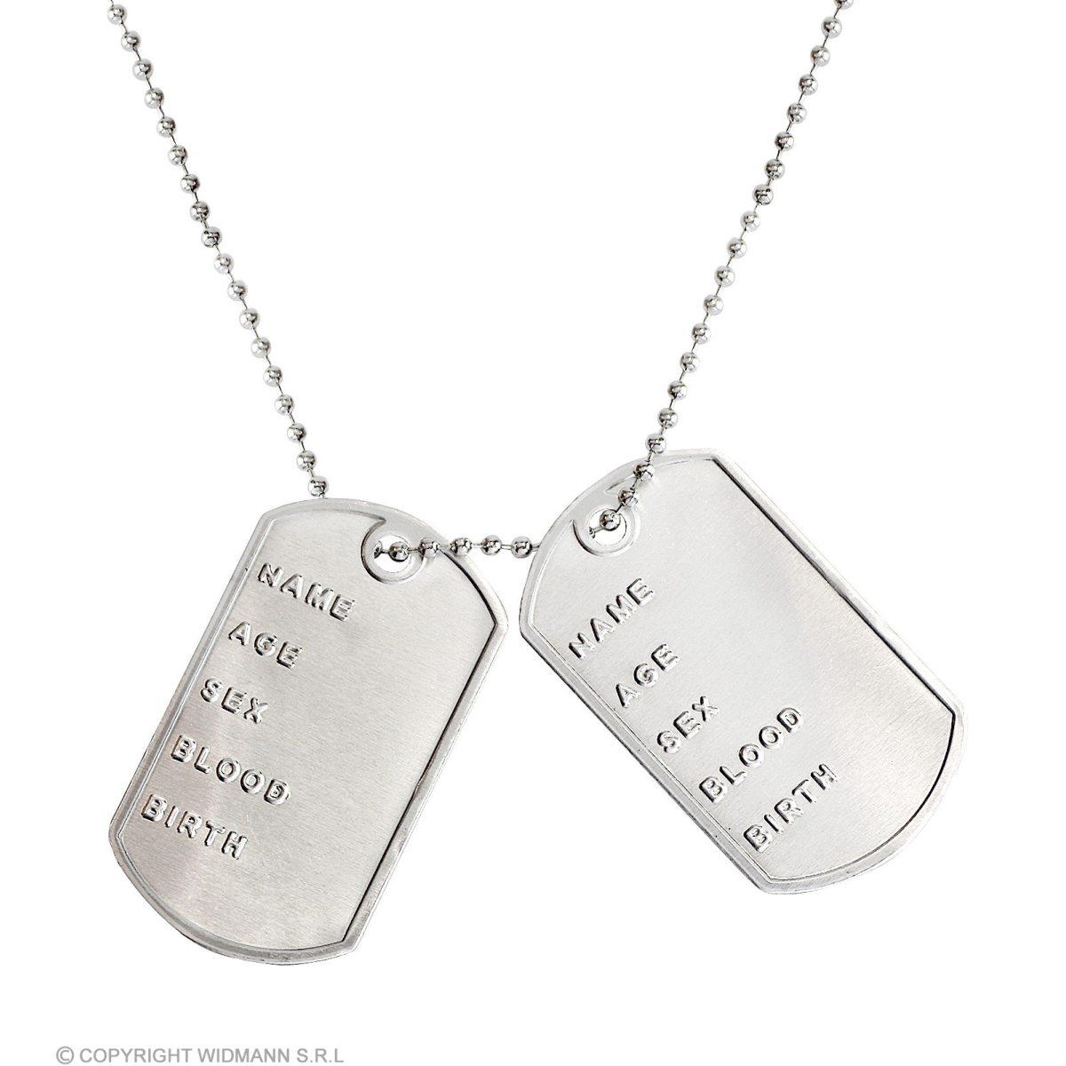 Collana Metallo Con Piastrine Militari |Widmann