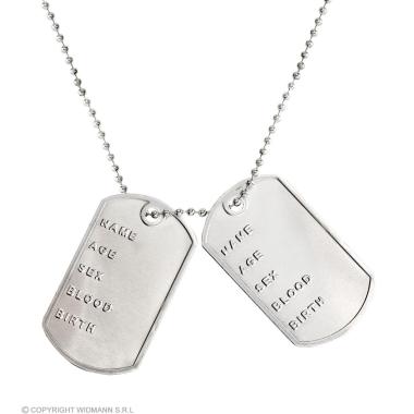 Collana Metallo Con Piastrine Militari |Widmann