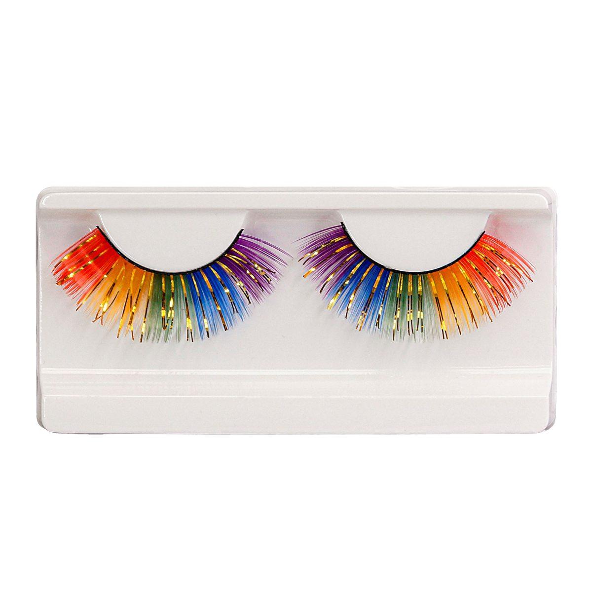 Trucco Ciglia Arcobaleno Con Adesivo |Widmann