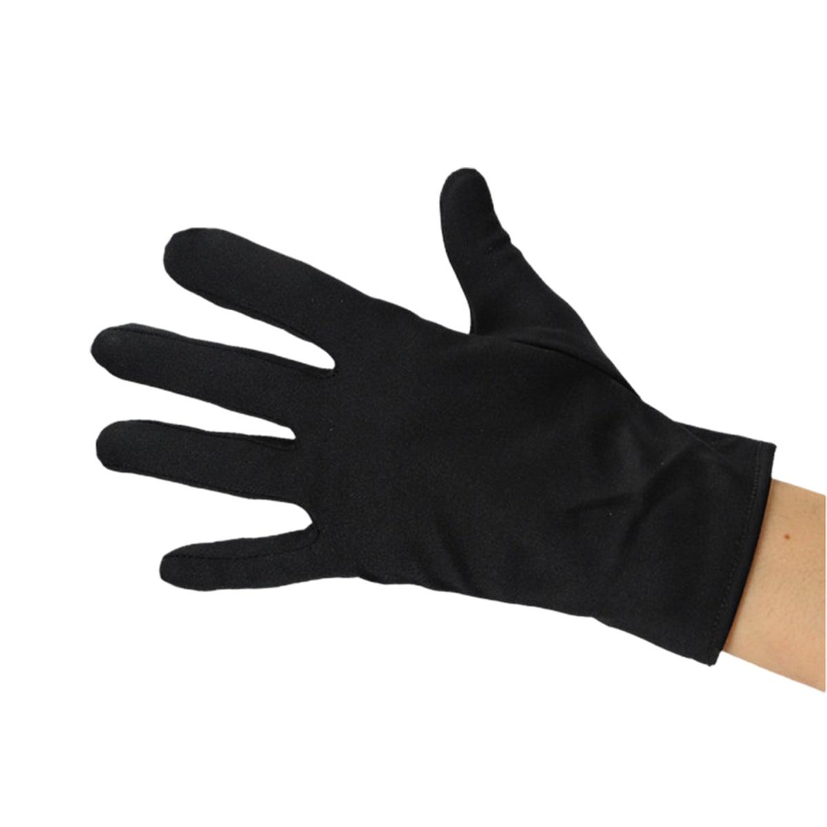 Guanti Corti Neri In Cotone Elasticizzato cm.24 |Carnival Toys