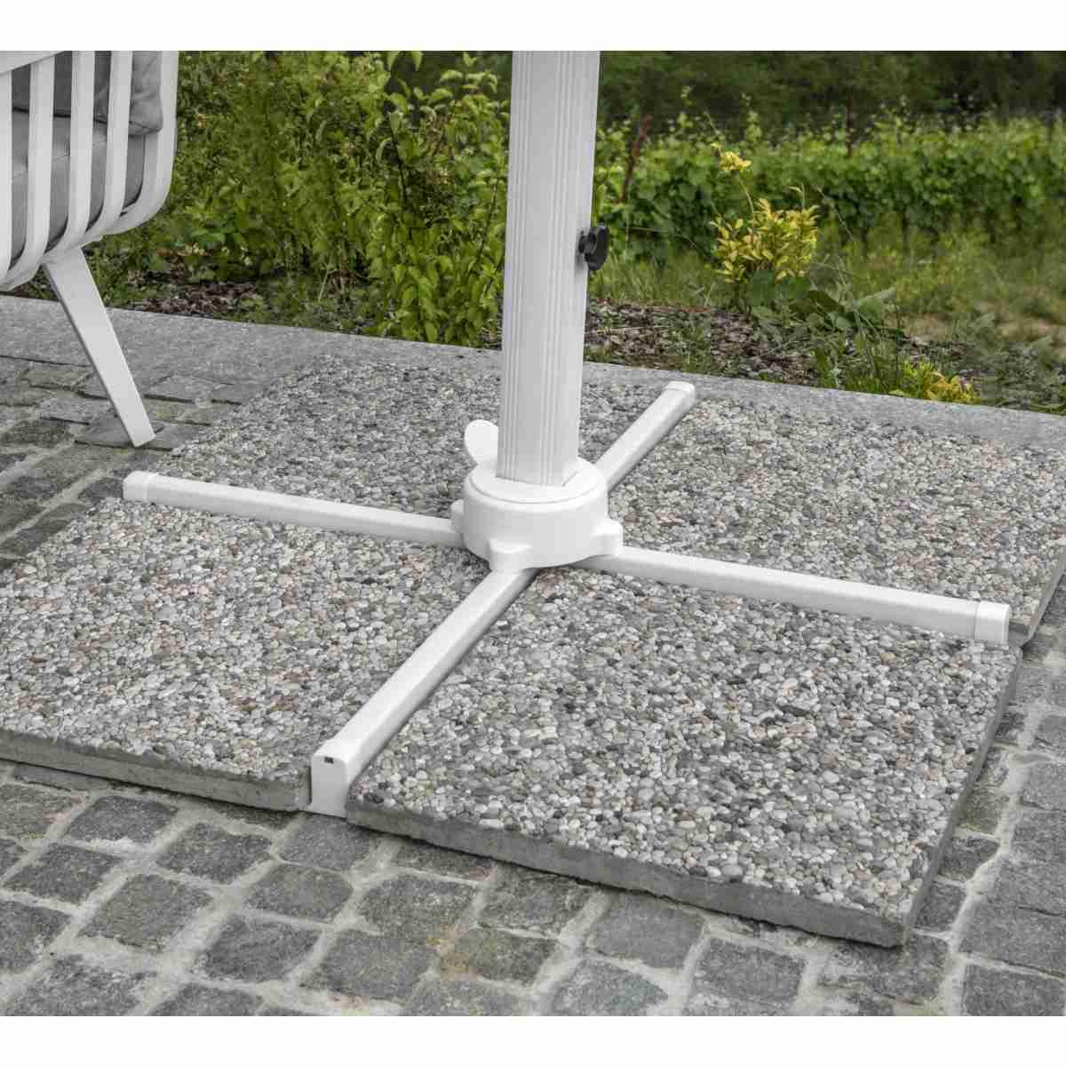Ombrellone Alluminio New Michigan 3X3H2,65M Senza Mantovana Bianco | Vacchetti