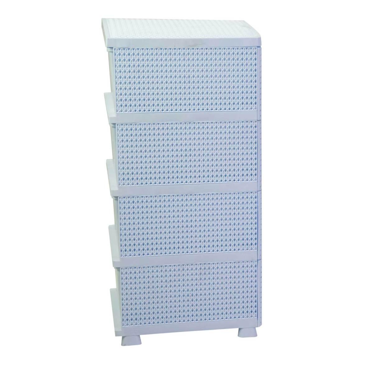 Mobiletto Cassettiera 4 Cassetti Biancocm.43x37xh90 | Vacchetti