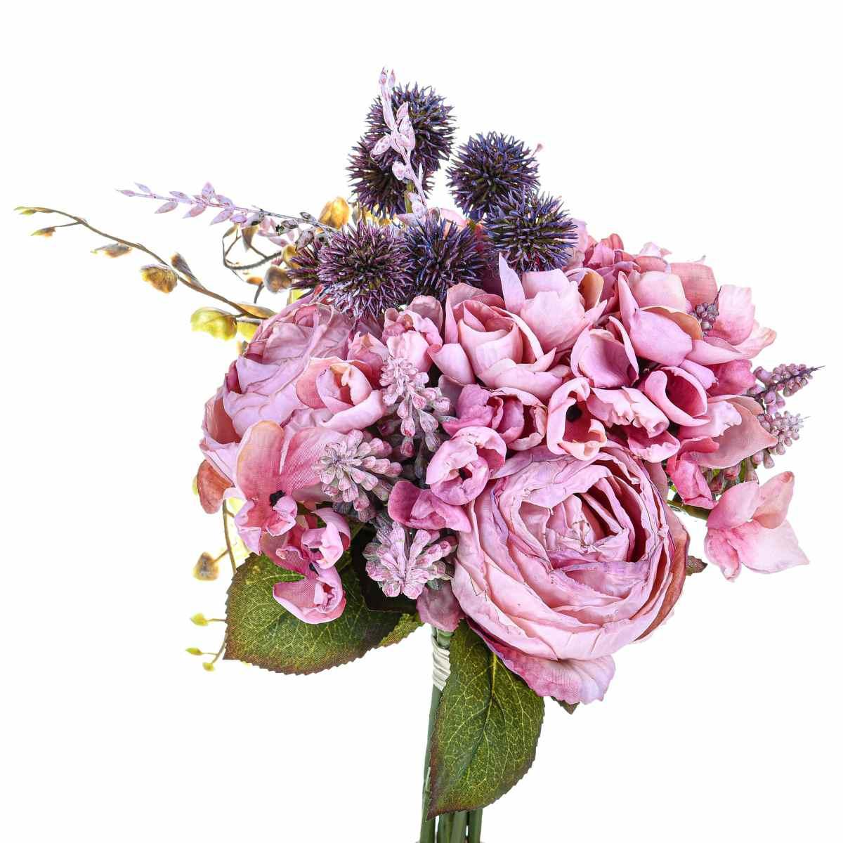 Fiore Bouquet Misto Rosa cm.33 | Bianchi Dino