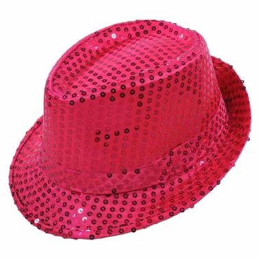 Cappello Borsalino Rosa Con Paillettes |Orlob