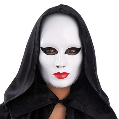Maschera Viso Pvc Bianca Truccata |Carnival Toys