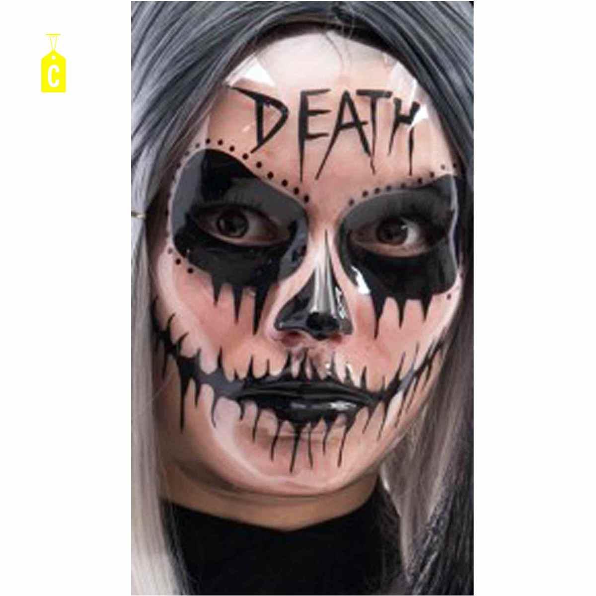 Maschera Viso Pvc Teschio Con Decorazioni 3 Modelli |Carnival Toys