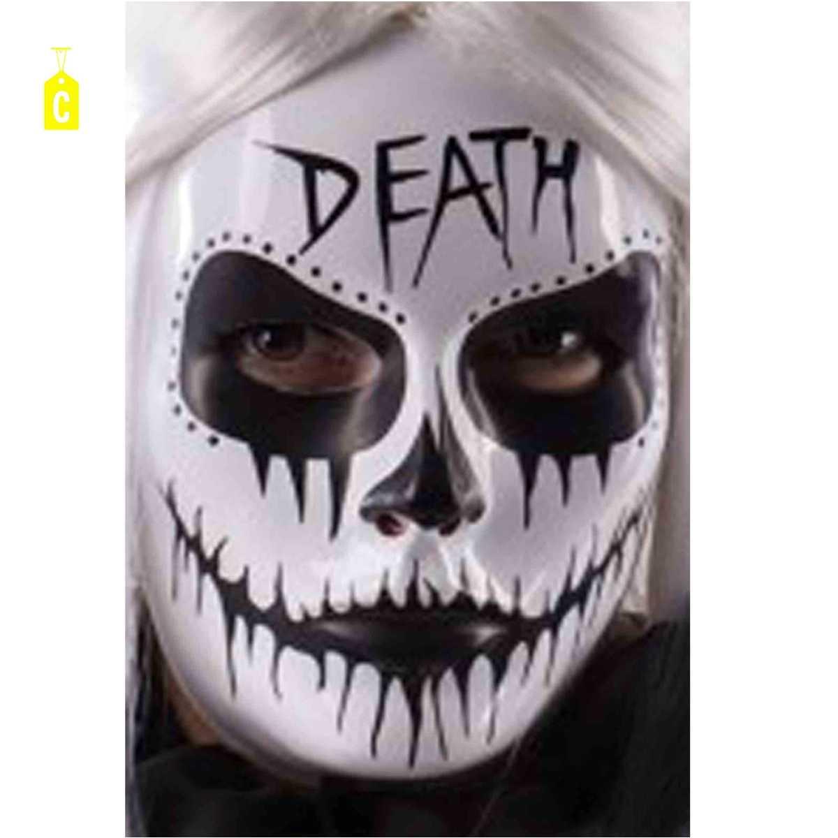 Maschera Viso Pvc Teschio Con Decorazioni 3 Modelli |Carnival Toys