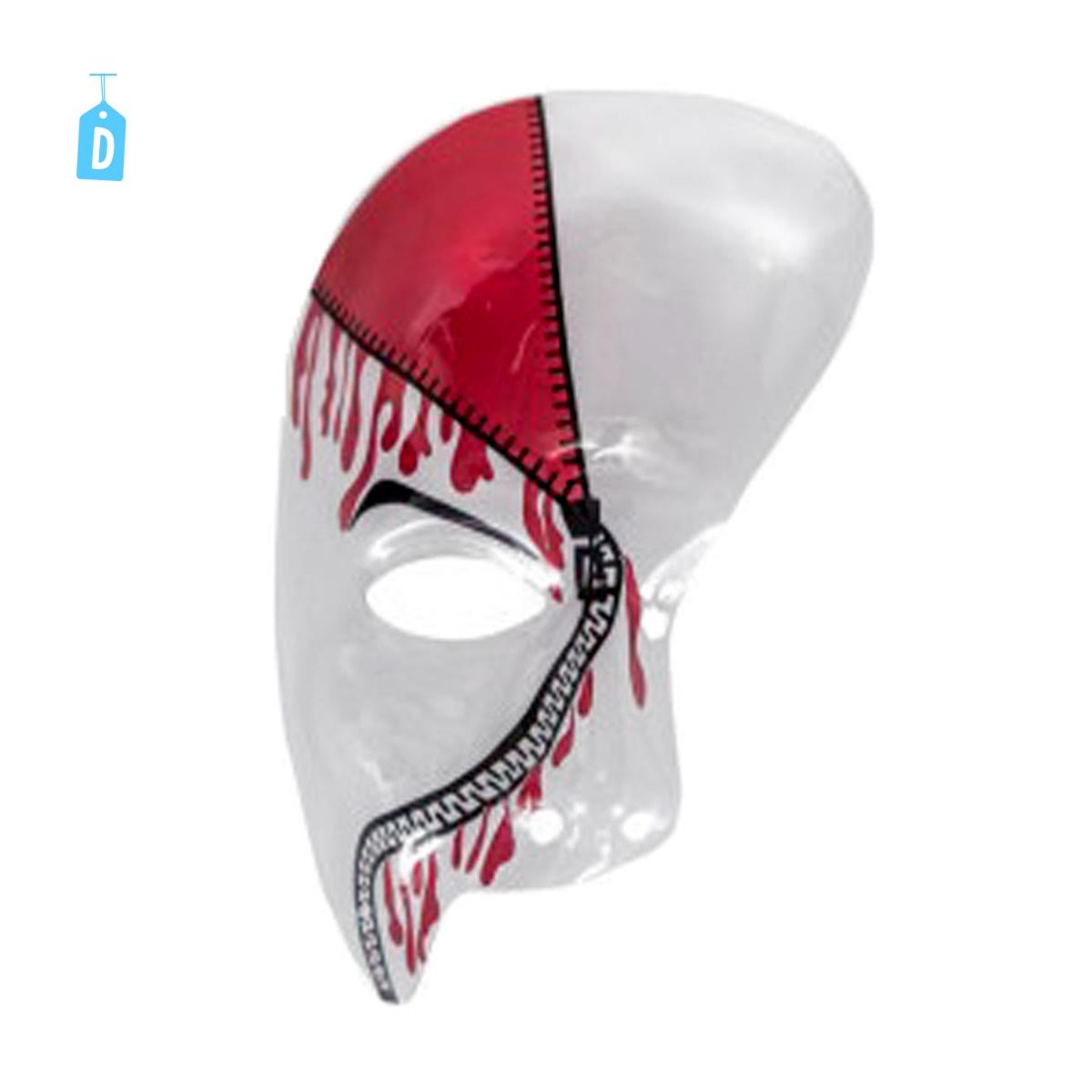Maschera Viso Pvc Teschio Mezzo Viso Pvc Trasparente 4 Modelli |Carnival Toys