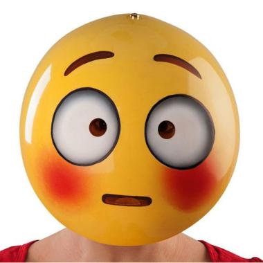 Maschera Viso Pvc Emoticon Stupita |Carnival Toys