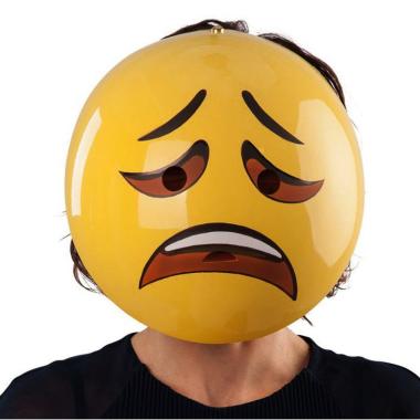 Maschera Viso Pvc Emoticon Triste |Carnival Toys