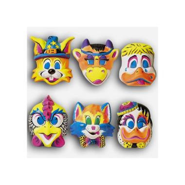 Maschera Viso Pvc Animali Multicolor 6 Modelli |Orlob