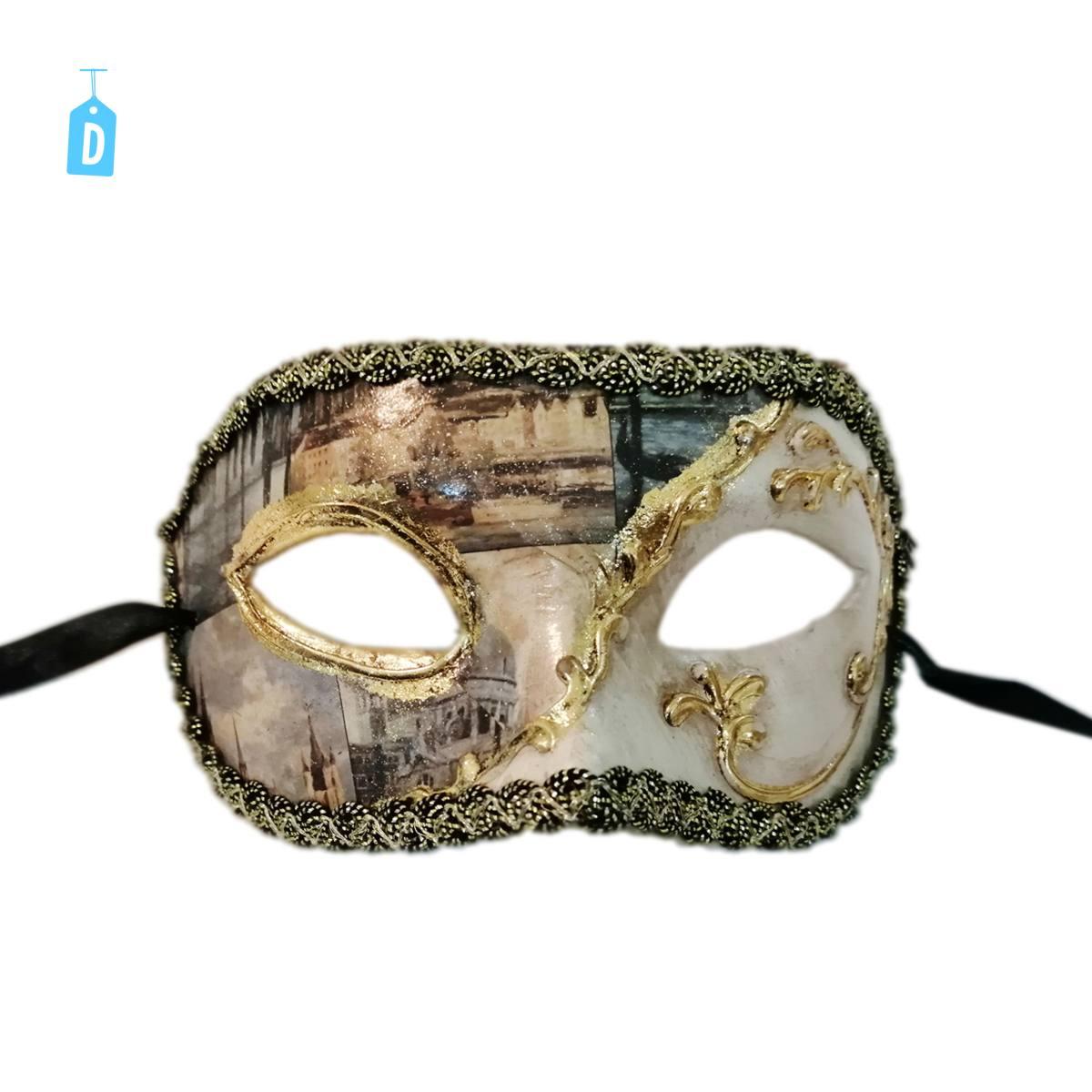 Maschera Viso Pvc Veneziana In Cartapesta 4 Modelli |Carnival Toys