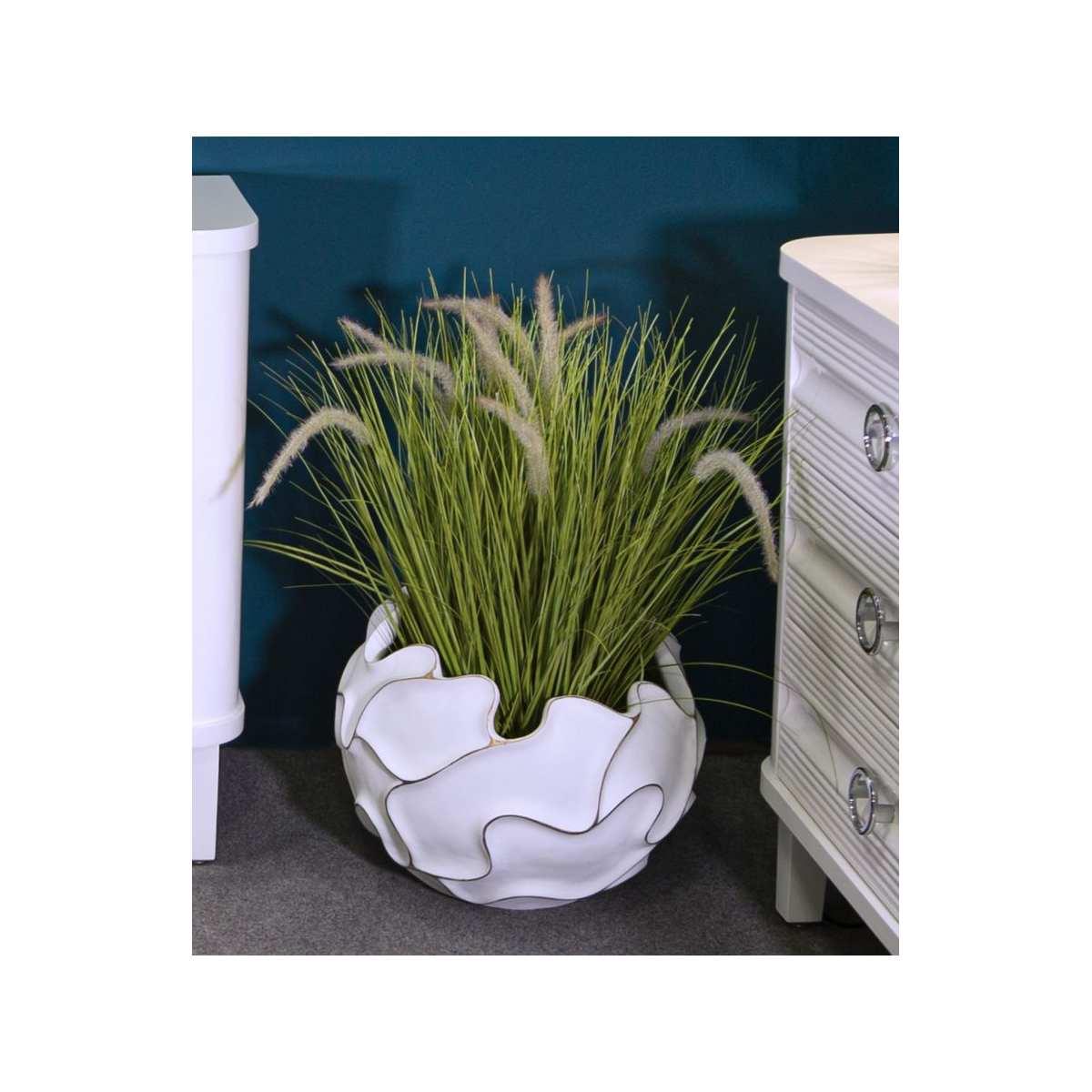 Cachepot Resina Lines cm.Ø44x37