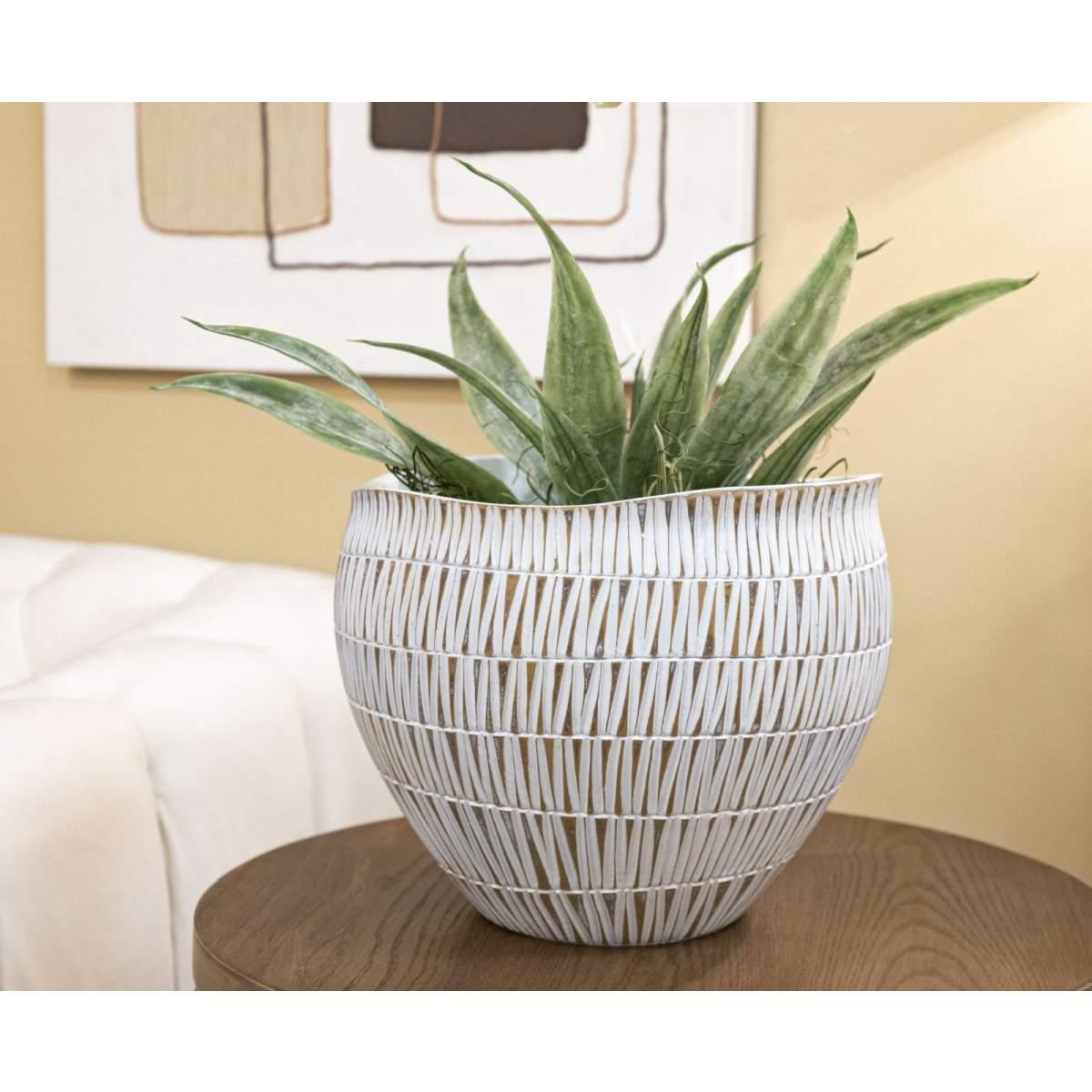 Cachepot Resina Stiky cm.Ø30,5x24,5