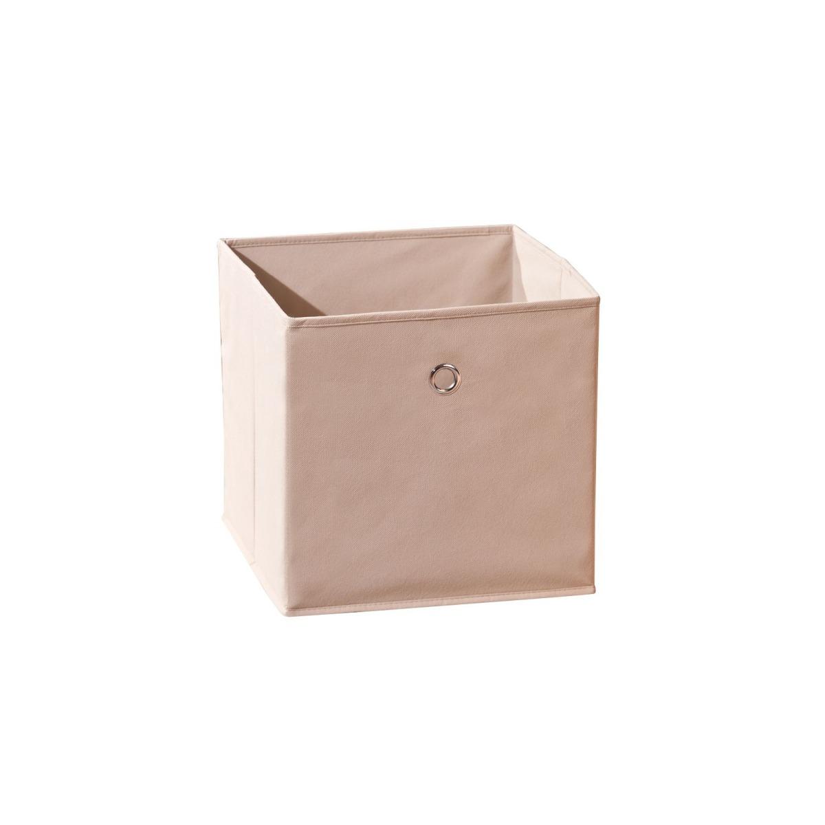 Cestino Cubo Beige cm.32x32x31