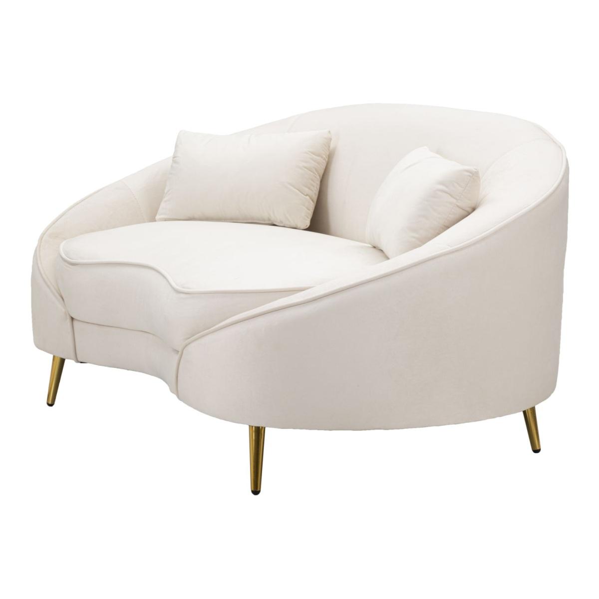Divanetto 2 posti oslo cuscini crema 148 x 84 x 68 cm