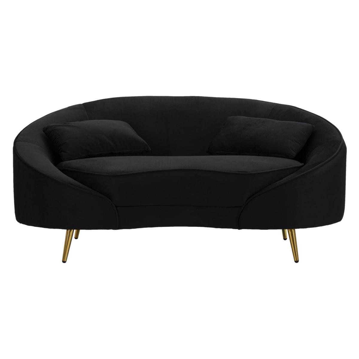 Divanetto 2 posti oslo cuscini nero 148 x 84 x 68 cm