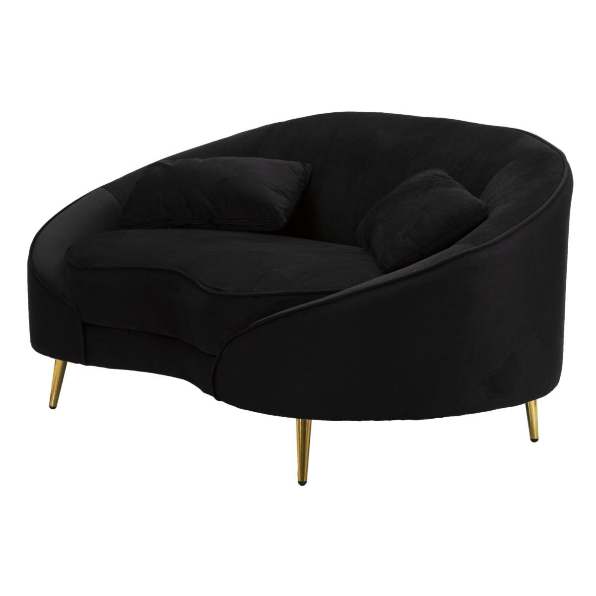 Divanetto 2 posti oslo cuscini nero 148 x 84 x 68 cm