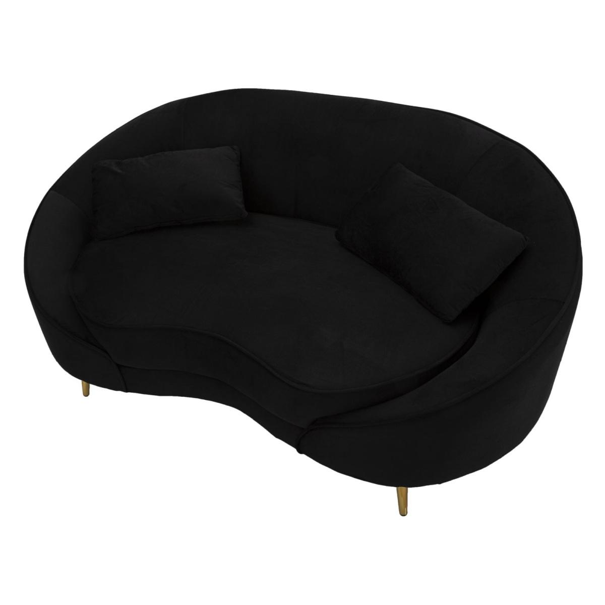 Divanetto 2 posti oslo cuscini nero 148 x 84 x 68 cm