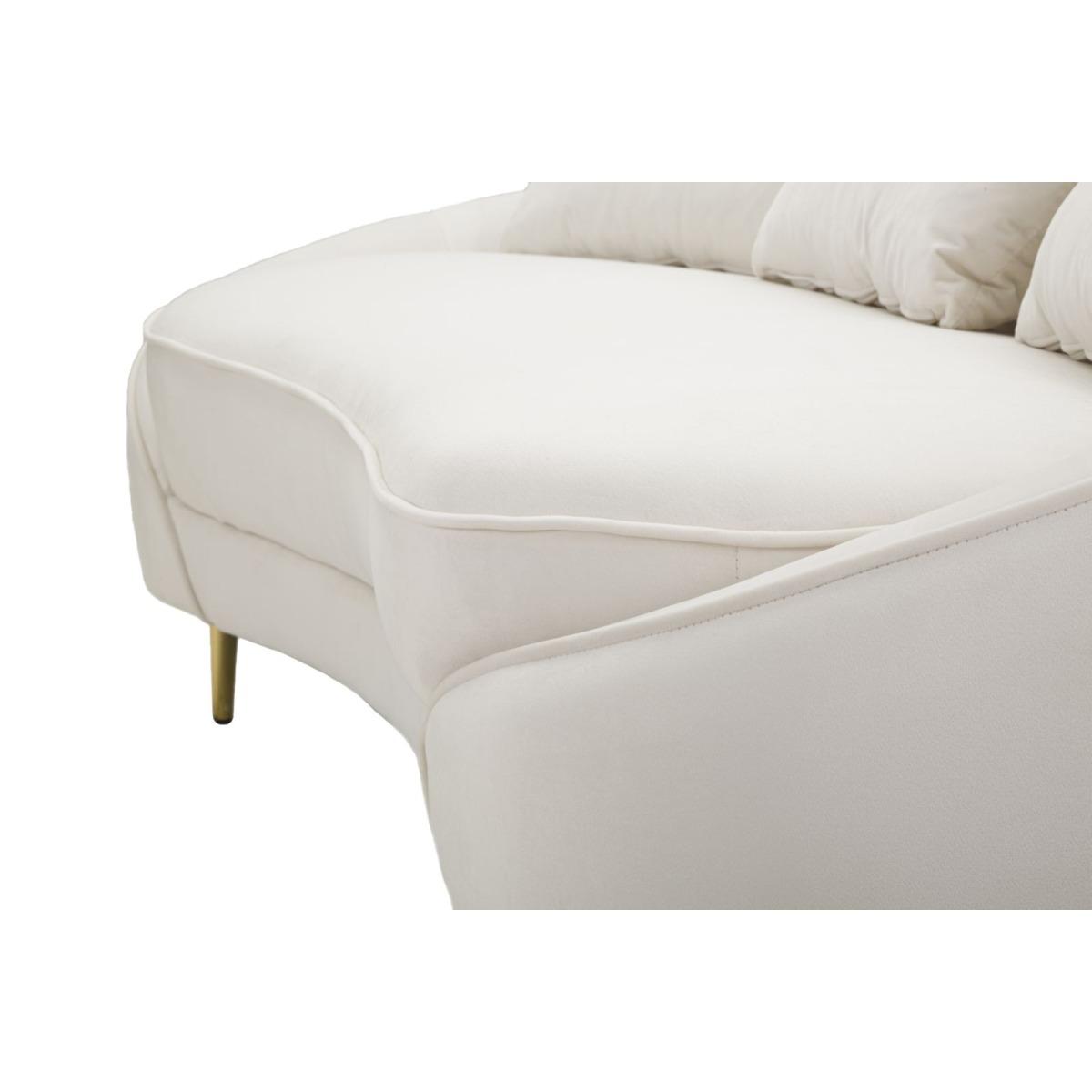 Divano 3 posti oslo cuscini crema 185 x 84 x 68 cm
